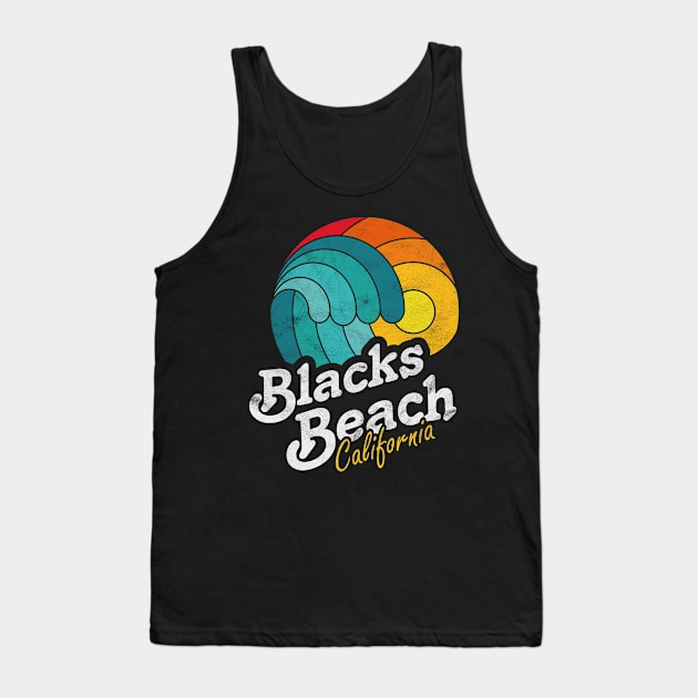 Blacks Beach California Surfing Surf Sunset Wave Tank Top by MrTeee